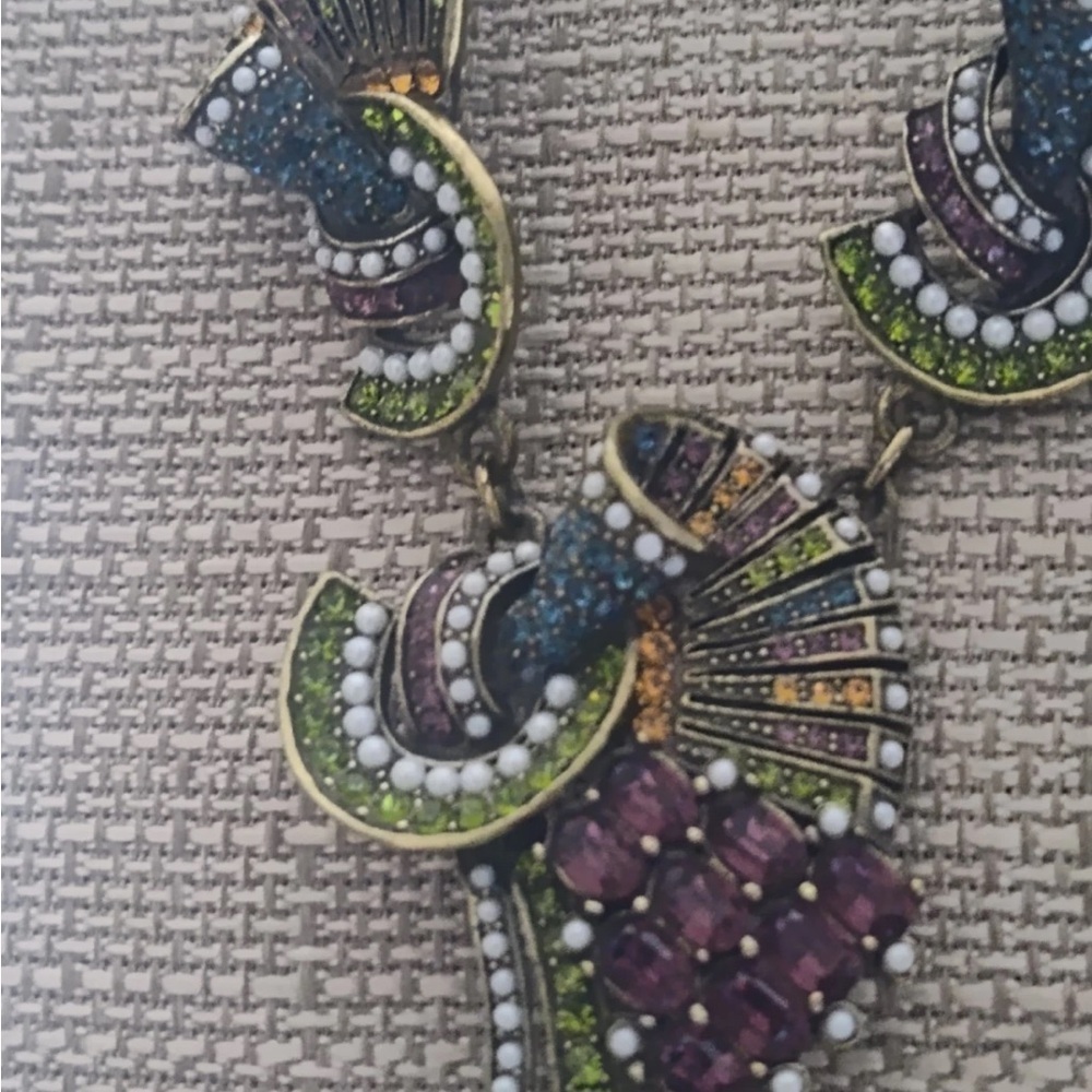 Authentic Heidi Daus Speechless Splendor Statement Multicolor Necklace - Picture 3 of 10
